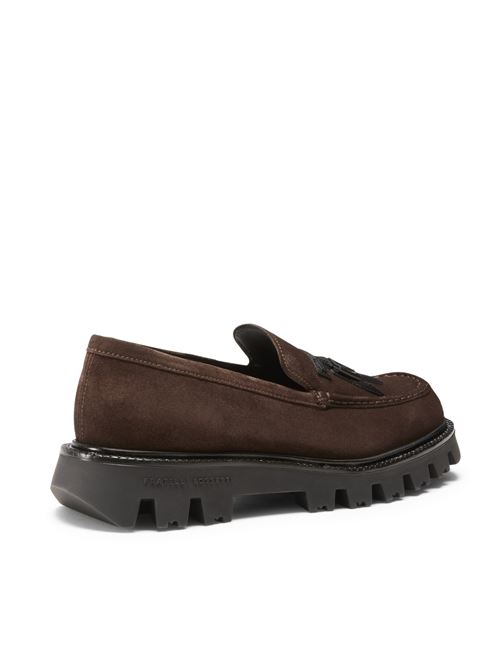 Mocassino da donna marrone   in pelle scamosciata con fiocco FRATELLI ROSSETTI | 767905560
